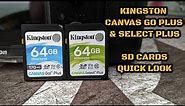 Kingston Canvas Go & Select Plus SD Cards: Quick Look
