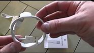 Apple Lightning to USB Cable Unboxing