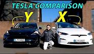 Tesla Model X plaid vs Model Y Performance comparison REVIEW with Autobahn!