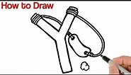How to Draw Slingshot | Easy Drawing tutorial