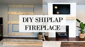 DIY SHIPLAP FIREPLACE | WALL TRANSFORMATION