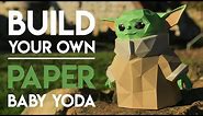Papercraft tutorial Star Wars - Baby Yoda - FREE Templates