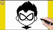 How to Draw Robin - Step by Step | Teen Titans Go | Easy Drawing Tutorial
