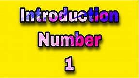 Numbers| Introduction of numbers To Preschool kids | Number one|Number worksheets