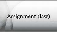Assignment (law)