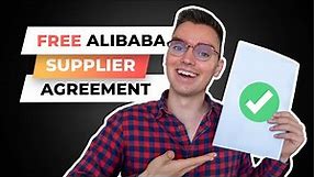 Alibaba Supplier Template - FREE Supplier Agreement Form!
