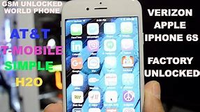 Verizon iPhone 6S Factory Unlocked Works With T-Mobile/AT&T/Simple Mobile/H2o Wireless