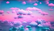 Cartoon cotton candy cloud background | Free motion graphics clouds overlay | Ai generated art