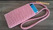 ฺBeautiful! Crochet Neck Phone Bag Tutorial For Beginners. Step by step crochet tutorial.