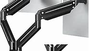MOUNTUP Dual Monitor Desk Mount for 13-42’’ Computer Screen, Ultrawide Monitor Arm Holds 2.2-37.5 lbs Each, Full Motion Monitor Stand for 2 Monitors with Clamp/Grommet Base, VESA Mount 75x75 100x100