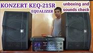 KONZERT KEQ-215R EQUALIZER. UNBOXING AND SOUNDS CHECK.