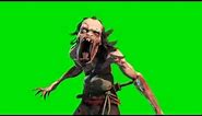 Green Screen Zombie on Fire Halloween Horror - Footage PixelBoom