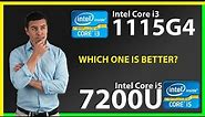 INTEL Core i3 1115G4 vs INTEL Core i5 7200U Technical Comparison