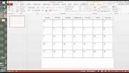 How to create a calendar in Powerpoint