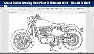 Create Outline Drawing from Photo in Microsoft Word - Line Art in Word