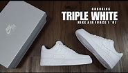 UNBOXING TRIPLE WHITE 2022 Nike Air Force 1 '07
