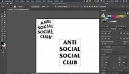 ANTI SOCIAL SOCIAL CLUB Logo Tutorial (Illustrator)