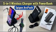 Spigen ArcPack 5-in-1 Wireless Charger with 10000mAh Power Bank Unboxing & Review