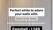 Eggshell - L149 by Asian Paints Neither too yellow nor too blue - this is one of our go to colours when we want to use white on our projects. [ colour combination, white , Asian paints , wall colour , walls paint , painting ] #reelitfeelit #reelskarofeelkaro #reelslovers #trendingreels #painting #paint #wall #wallpainting #construction #renovation #explorepage #explore #asianpaints | AAA Interiors