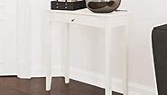 DHP Rosewood Tall Sofa Console Table, Multi-purpose Small Space Table, White