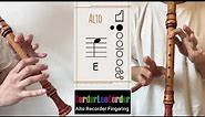 [Alto Recorder Fingering] Alto recorder fingering charts with sharp flat # b Bb F#