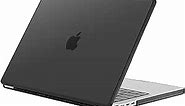 ProCase for MacBook Air 13.6 Inch 2024 M3 A3113 / 2022 M2 Release A2681, Matte Frosted Translucent Hard Shell Case Shockproof Protective Cover for 13.6" MacBook Air -Black