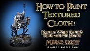 How to paint Textured White Cloth on Saruman with oils