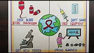 world aids day poster drawing/ world aids day drawing/ 1st dec / aids day drawing/ #worldaidsday