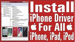 iPhone DRIVER Install For All Apple Driver | All iPhone USB Driver Method