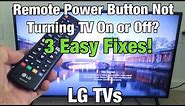 LG TV: Remote Power Button Not Working? 3 Easy Solutions