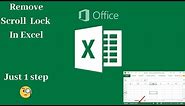 How to remove Scroll Lock in Excel