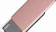 DesignSkin iPhone X Case, [Slider] [Sliding Card Holder Slot] Extreme heavy Duty 3-Layer Bumper Protection Shock Absorption Shockproof Wallet Cover with Card Holder Case for iPhone X - Matte Rose