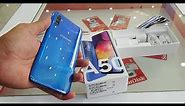 Unboxing Samsung Galaxy A50 blue color