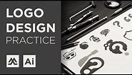 logo design practice | Adobe Illustrator Tutorial