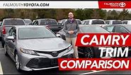 2019 Toyota Camry LE, SE & XLE Trim Features - Falmouth Toyota
