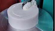 automatic cake turntable Cake Machine, 36cm 4-12Inches Baking Birthday Cake Tools Automatic Birthday Cake Smoothing Coating Machine Cakes Plastering Cream Coating Filling Machine ( Color : White , Size : 110V )