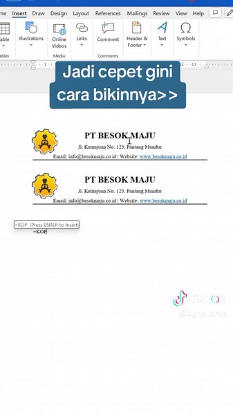 KOP Surat Otomatis di Word: Tips dan Trik Cepat