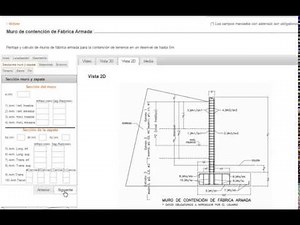 Cálculo de muros de contención de fábrica armada || e-struc