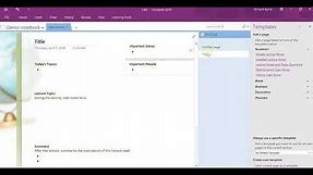 How to find and make OneNote templates