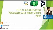 How to Embed Canvas App with Model Driven App