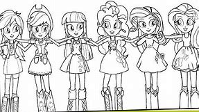 My little pony Equestria girls coloring for kids MLP coloring pages