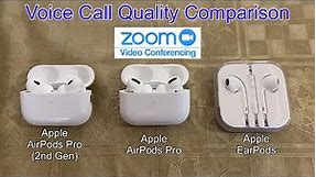Apple AirPods Pro 2 Call Quality Comparison vs AirPods Pro vs EarPods Review