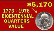 1976 Bicentennial quarters value! 1976 Washington bicentennial quarters worth money!