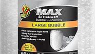 Duck Max Strength Bubble Cushioning Wrap for Moving & Shipping, 60 FT Large Bubble Packing Wrap, Heavy Duty Protection for Mailing & Packaging Boxes, Clear Bubble Roll Supplies Perforated Every 12 IN