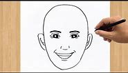 How to Draw Smiling Face for Beginners Step by Step | Smiley Face Pencil Drawing Easy