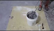 Mixing Gray Color into Concrete Countertop Mix