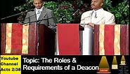 Gino Jennings - the roles and requirements of a Deacon