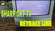 SHARP CRT TV RETRACE LINE FIX EASY...