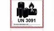 UN3091 Lithium Battery Handling Mark (Small Package) Label