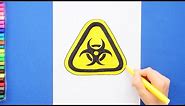 How to draw Bio Hazard Safety Symbol